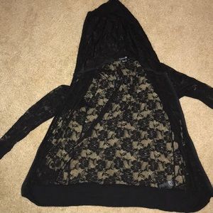 Zip up see through jacket